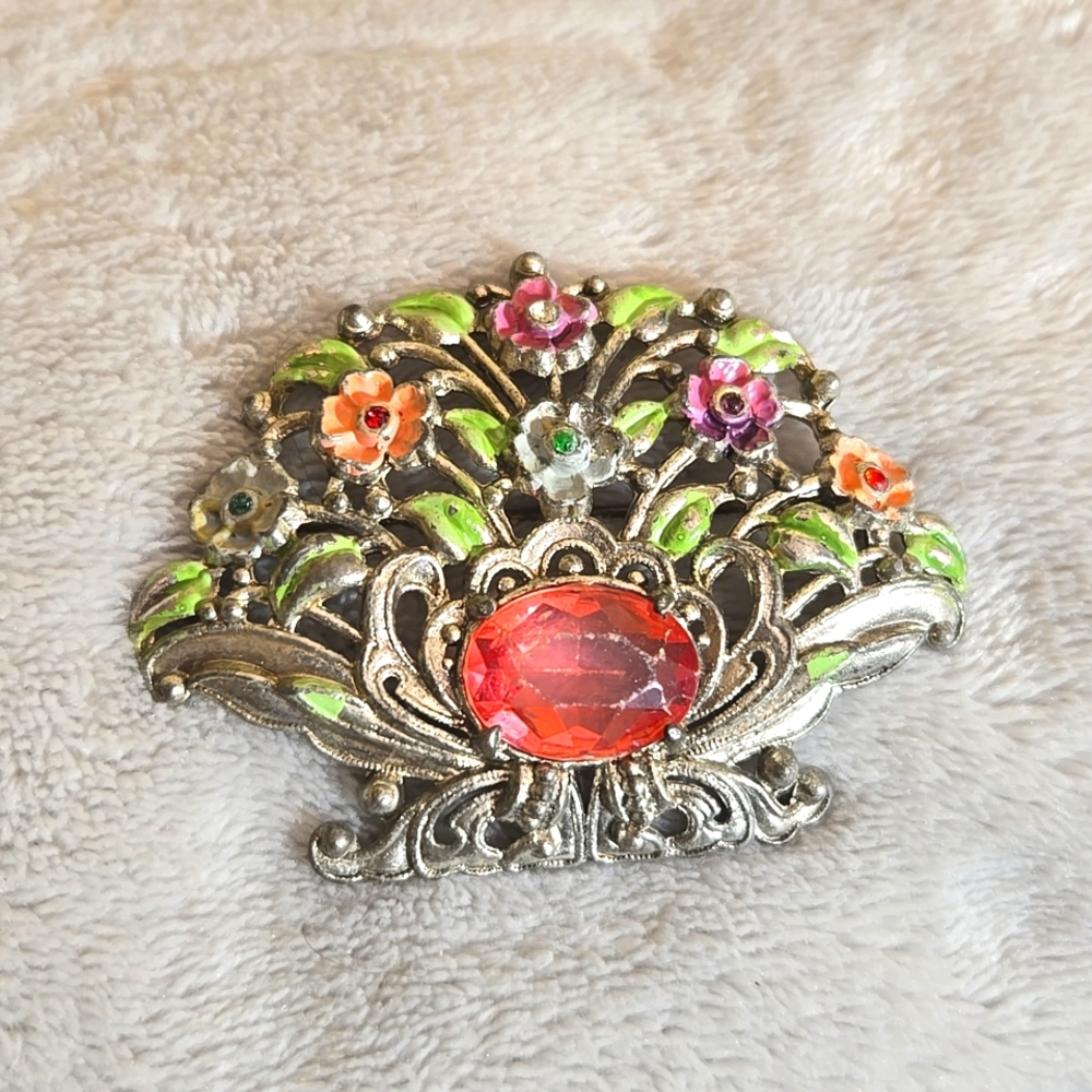 #267 VINTAGE brooch silver tone - Picture 2 of 5